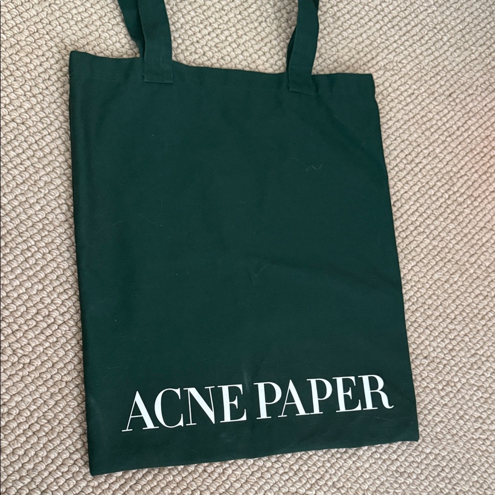 Acne Paper Forest Green Tote